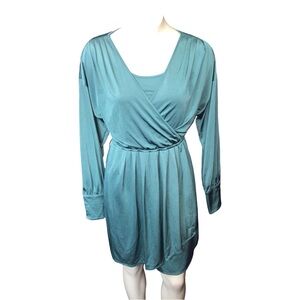 Miss Sixty Vintage Teal Long Sleeve Dress